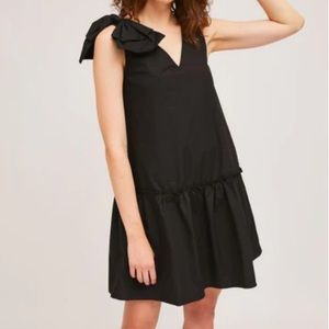 Short Dress with Shoulder Bow